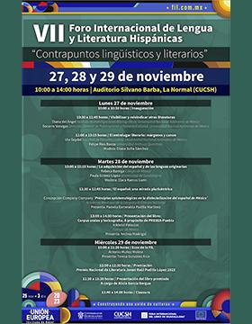 Cartel del VII Foro Internacional de Lengua y Literatura Hispánicas