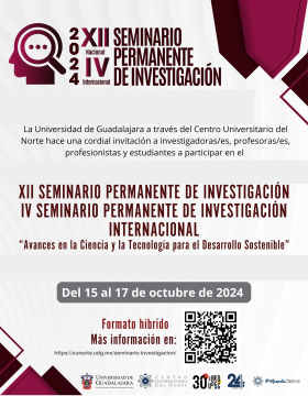 Cartel del XII Seminario Permanente de Investigación y IV Seminario Permanente de Investigación Internacional