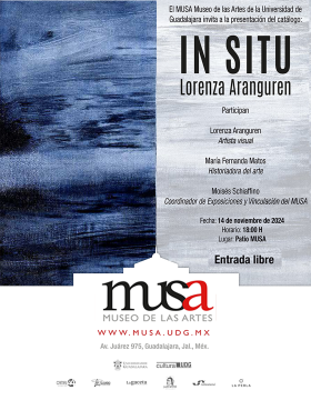 Cartel de la Presentación del catálogo: In situ, de Lorenza Aranguren