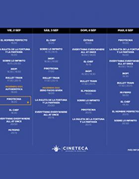 Cartelera de la Cineteca FICG, del 1 al 7 de septiembre