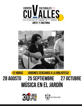 Cartel de Música en el jardín