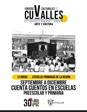 Cartel del Cuenta cuentos en Escuelas Preescolar y Primaria