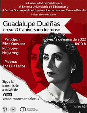Conversatorio: Guadalupe Dueñas en su 20º aniversario luctuoso