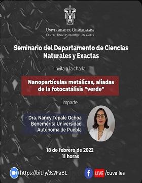 Charla: Nanopartículas metálicas, aliadas de la fotocatálisis "verde"