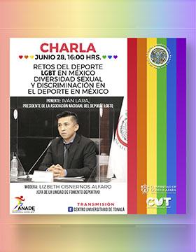  Charla: Retos del deporte LGBT en México. Diversidad sexual y discriminación en el deporte en México