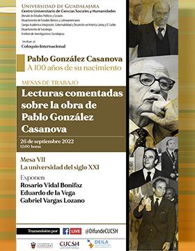 Coloquio Internacional Pablo González Casanova a 100 años de su nacimiento, mesa VII