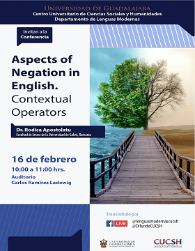 Conferencia: Aspects of Negation in English. Contextual Operators