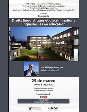 Conferencia: Droits linguistiques et discriminations linguistiques en éducation