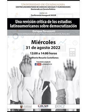 Conferencia inaugural 2022B: Una revisión crítica de los estudios latinoamericanos sobre democratización