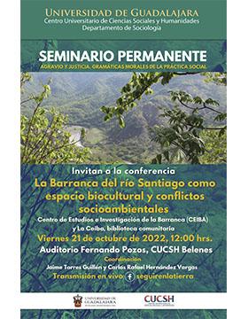 Conferencia La Barranca del río Santiago como espacio biocultural y conflictos socioambientales
