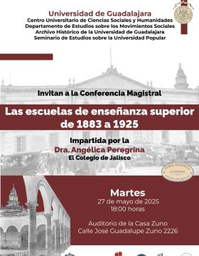 Cartel de Conferencia magistral: Las escuelas de enseñanza superior de 1883 a 1925