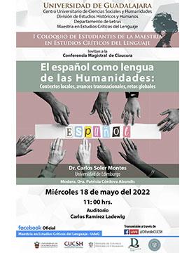 Conferencia Magistral de Clausura: El español como lengua de las Humanidades