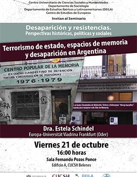 Conferencia Terrorismo de estado, espacios de memoria y desaparición en Argentina