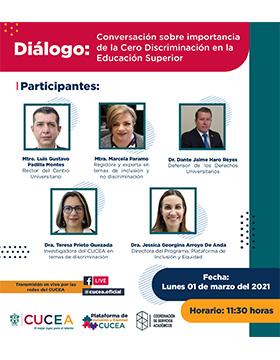 Diálogo: Conversación sobre importancia de la Cero Discriminación en la Educación Superior