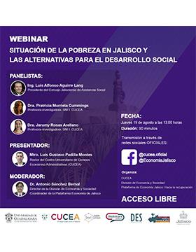 Webinar: Situación de la pobreza en Jalisco y las alternativas para el desarrollo social