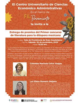 Entrega de premios del Primer concurso de literatura para la diáspora mexicana