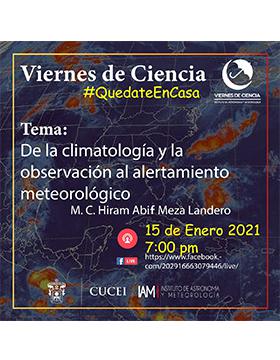 Conferencia: De la climatología y la observación al alertamiento meteorológico