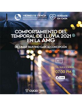 Conferencia: Comportamiento del temporal de lluvia 2021 en la AMG