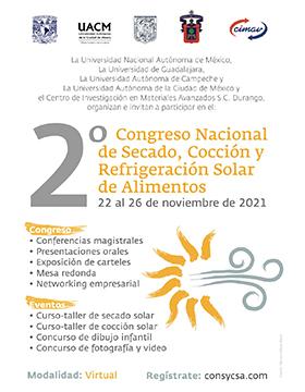 2do. Congreso de Secado y Cocción Solar de Alimentos