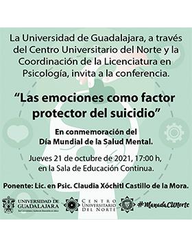 Conferencia: Las emociones como factor protector del suicidio