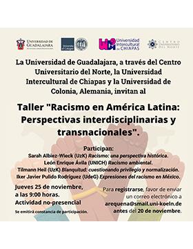 Taller: Racismo en América Latina: Perspectivas interdisciplinarias y transnacionales
