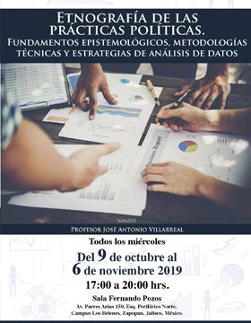 Cartel para anunciar el Seminario-taller: Etnografía de las prácticas políticas