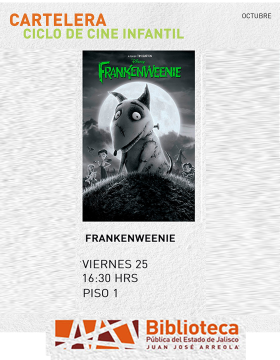 Catel del Ciclo de cine infantil. Proyección de la cinta: Frankenweenie