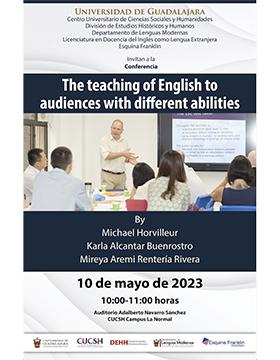 Grafico de la Conferencia: The teaching of English to audiences with different abilities