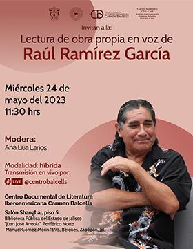 Grafico de Lectura de obra propia en voz de Raúl Ramírez García