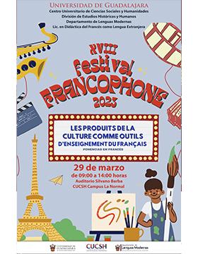 Grafico del XVIII Festival Francophone 2023