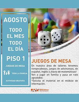 Cartel de los Juegos de mesa para todos