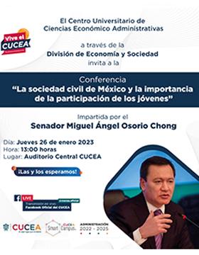 Conferencia: La sociedad civil de México y la importancia de la participación de los jóvenes