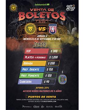 Venta de boletos de Leones Negros, jornada 8