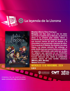 Cartel de la Proyección de la cinta: La leyenda de la llorona