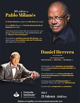 80 años de Pablo Milanés, Daniel Herrera en concierto