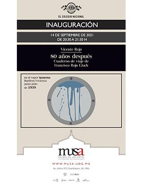 Inauguración de la exposición "Vicente Rojo. 80 años después. Cuaderno de viaje de Francisco Rojo Lluch en el vapor de Ipanema. Burdeos-Veracruz, junio-julio de 1939"