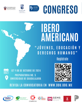 Cartel del Congreso Ibero Americano "Jóvenes, educación y derechos humanos"