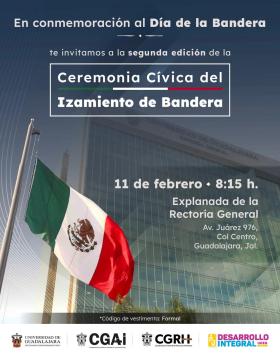 Cartel de la Ceremonia cívica del izamiento de bandera