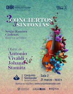 Cartel de OHIR Programa 3 | Vivaldi - Stamitz. Tres conciertos - Tres sinfonías