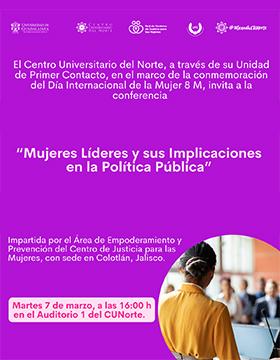 Conferencia: Mujeres líderes y sus implicaciones en la política pública