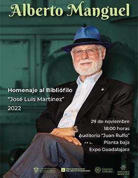 Homenaje al Bibliófilo  José Luis Martínez 2022 a Alberto Manguel