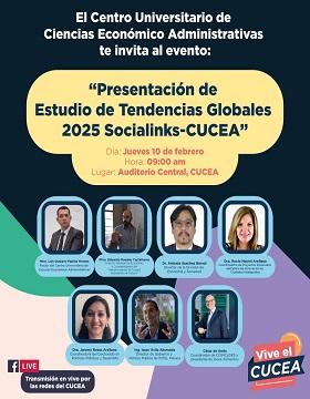 Presentación de Estudio de Tendencias Globales 2025 Socialinks-CUCEA