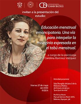Presentación del estudio: Educación menstrual emancipatoria. Una vía para interpelar la misoginia expresada en el tabú menstrual
