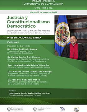 Presentación del libro: Justicia y Constitucionalista Democrático