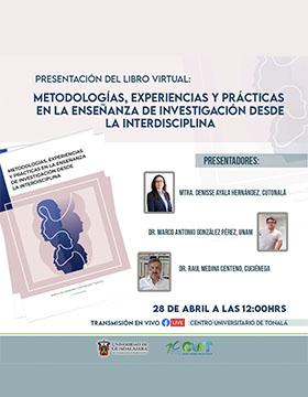 Presentación del libro virtual: Metodologías, experiencias y prácticas en la enseñanza de investigación desde la interdisciplina