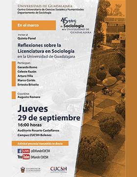 Quinto panel Reflexiones sobre la Licenciatura en Sociología en la Universidad de Guadalajara