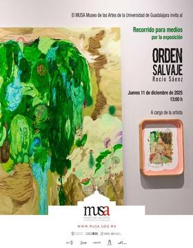 Cartel del Recorrido para medios por la exposición Orden salvaje