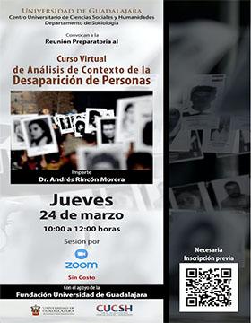 Reunión preparatoria al Curso Virtual de Análisis de Contexto de la Desaparición de Personas