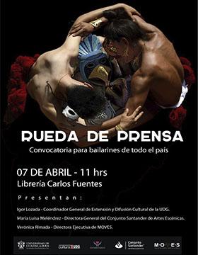 R.P. Donde se dará a conocer la convocatoria dirigida a hombres bailarines profesionales, para participar en la audición de la obra Lemniskata del artista de performance y antropólogo mexicano Lukas Avendaño