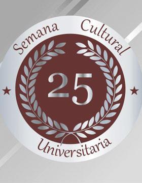 Identidad gráfica para anunciar la 25 Semana Cultural Universitaria